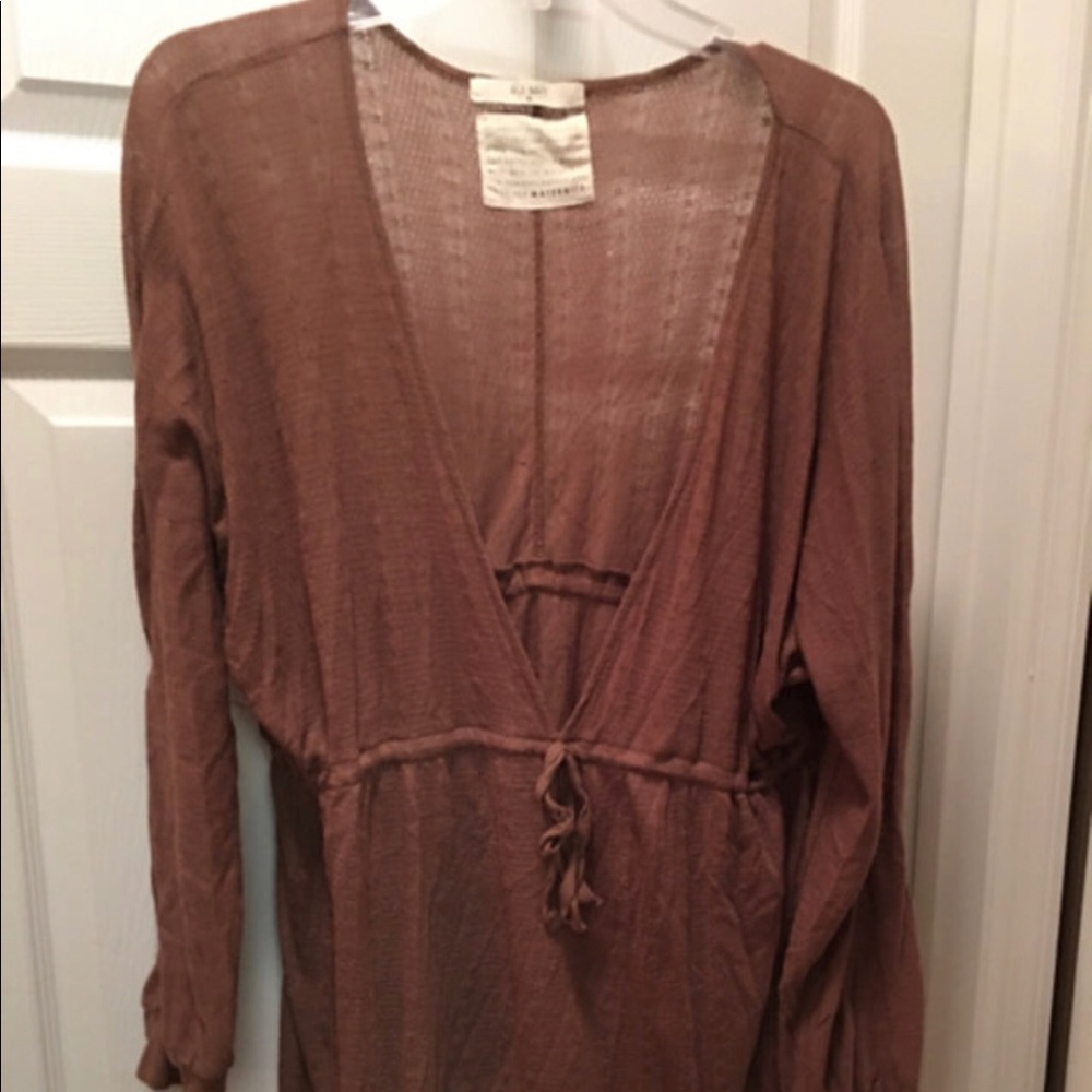Size XL Old Navy Maternity Brown see thru top